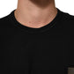 Dolce & Gabbana Black Logo Plaque Cotton Crew Neck T-shirt Mens T-Shirt