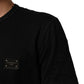 Dolce & Gabbana Black Logo Plaque Cotton Crew Neck T-shirt Mens T-Shirt