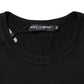 Dolce & Gabbana Black Logo Plaque Cotton Crew Neck T-shirt Mens T-Shirt
