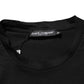 Dolce & Gabbana Black Logo Patch Cotton Men Crew Neck T-shirt Mens T-Shirt