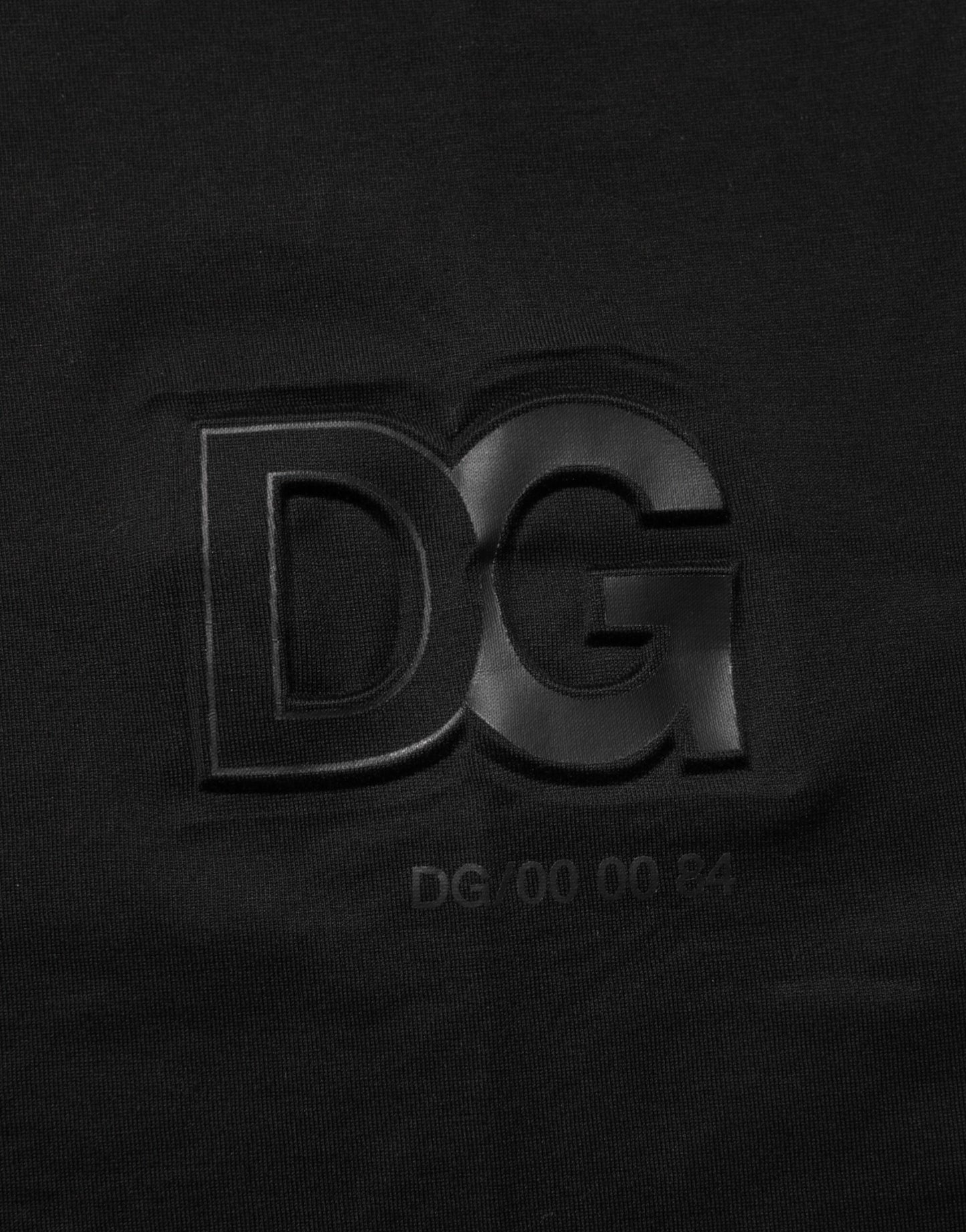 Dolce & Gabbana Black Logo Patch Cotton Men Crew Neck T-shirt Mens T-Shirt