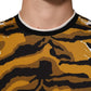 Dolce & Gabbana Multicolor Leopard Palm Leaf Men Crew Neck T-shirt Mens T-Shirt