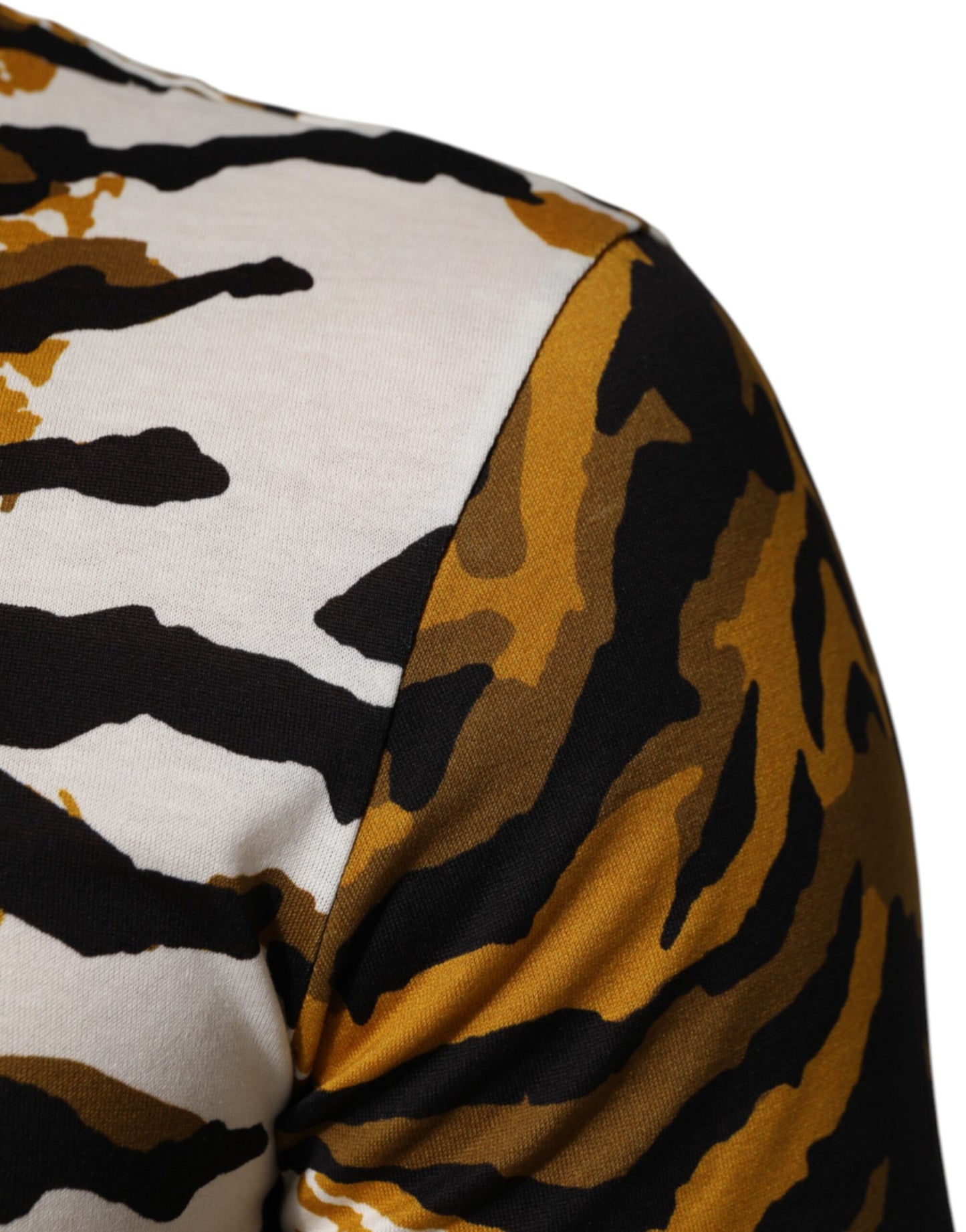 Dolce & Gabbana Multicolor Leopard Palm Leaf Men Crew Neck T-shirt Mens T-Shirt
