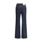 Alexander McQueen Blue Cotton Straight-Leg Jeans