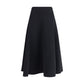 Jacquemus Black Cotton Midi Skirt