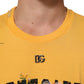 Dolce & Gabbana Yellow Secret Graden Floral Cotton CrewNeck T-shirt Mens T-Shirt