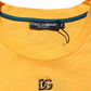 Dolce & Gabbana Yellow Secret Graden Floral Cotton CrewNeck T-shirt Mens T-Shirt