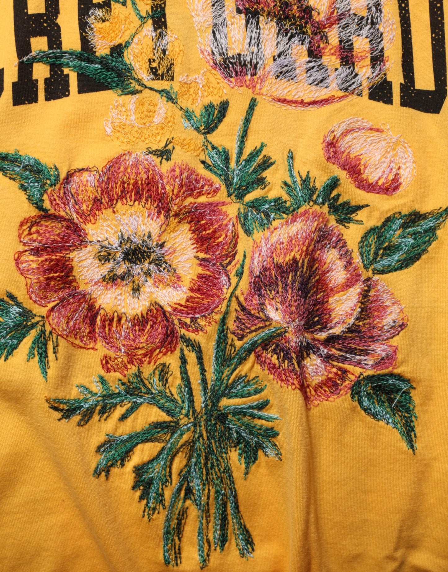 Dolce & Gabbana Yellow Secret Graden Floral Cotton CrewNeck T-shirt Mens T-Shirt