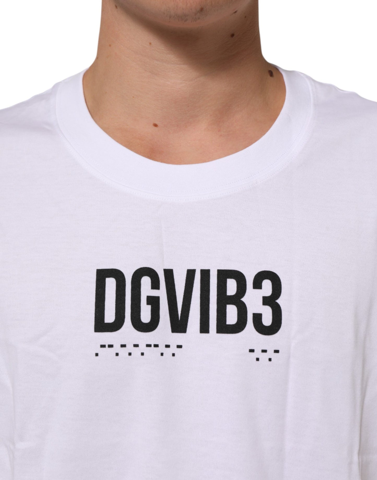 Dolce & Gabbana White Cotton Sleeveless Printed Tank T-shirt Mens T-Shirt