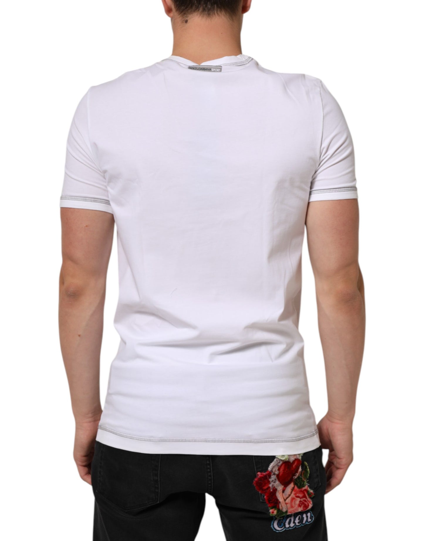 Dolce & Gabbana White Cotton Round Neck Men Underwear T-shirt Mens T-Shirt