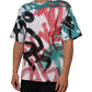 Dolce & Gabbana White Graffiti Crew Neck Short Sleeves T-shirt Mens T-Shirt