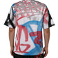 Dolce & Gabbana White Graffiti Crew Neck Short Sleeves T-shirt Mens T-Shirt