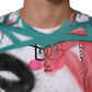 Dolce & Gabbana White Graffiti Crew Neck Short Sleeves T-shirt Mens T-Shirt