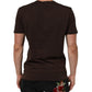 Dolce & Gabbana Brown Coin Laurel Print Men Crew Neck T-shirt Mens T-Shirt