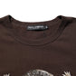 Dolce & Gabbana Brown Coin Laurel Print Men Crew Neck T-shirt Mens T-Shirt