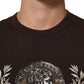 Dolce & Gabbana Brown Coin Laurel Print Men Crew Neck T-shirt Mens T-Shirt