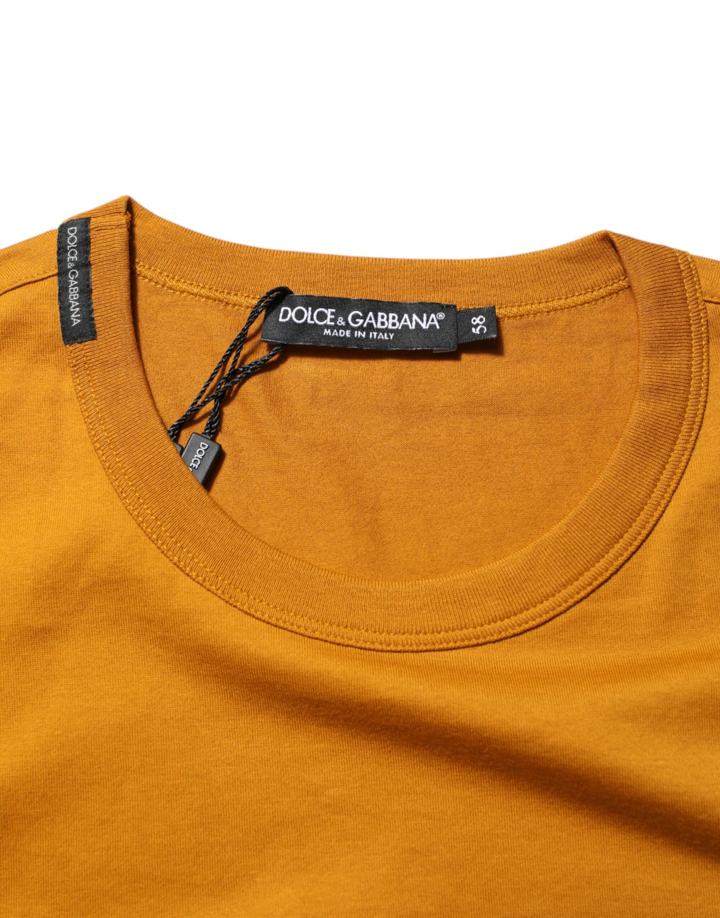 Dolce & Gabbana Golden Brown Crew Neck Short Sleeve T-shirt Mens T-Shirt