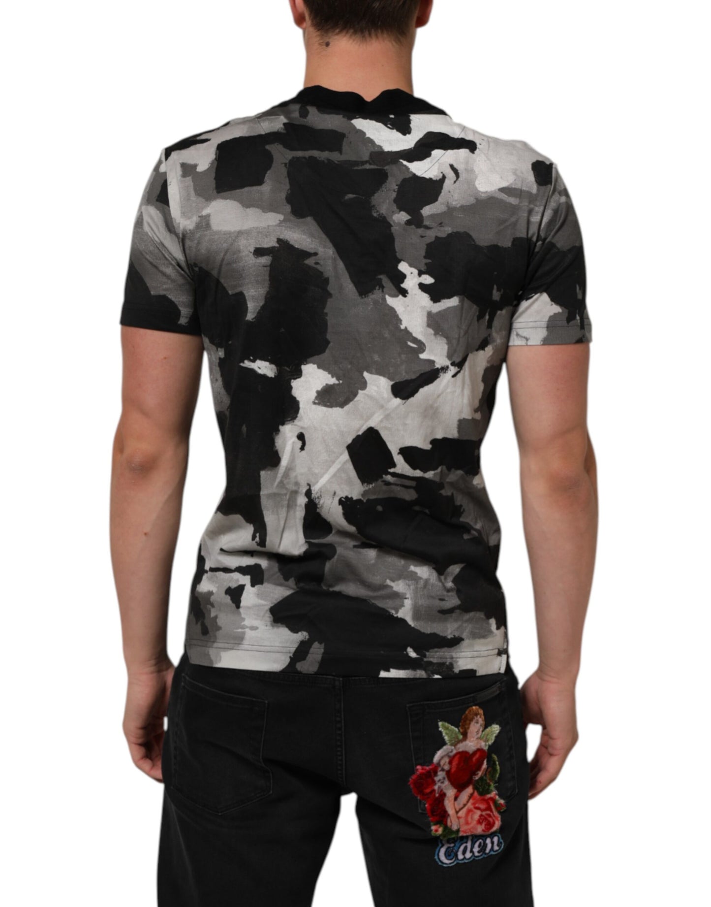 Dolce & Gabbana Multicolor Camouflage Men Short Sleeves T-shirt Mens T-Shirt