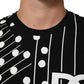 Dolce & Gabbana Black Cotton Polka Dots Round Neck T-shirt Mens T-Shirt