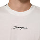 Dolce & Gabbana White Cotton Logo Print Crew Neck Men T-shirt Mens T-Shirt