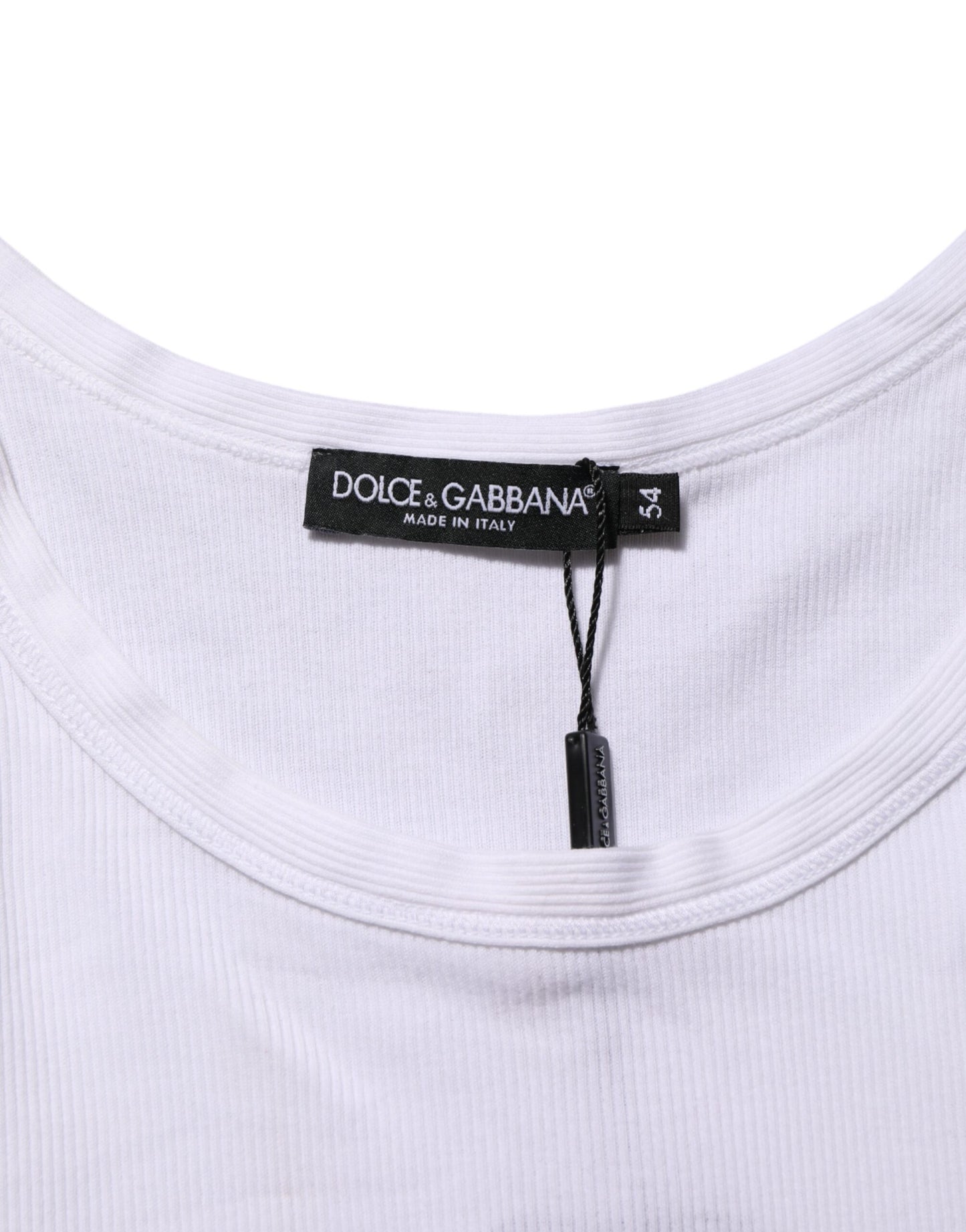Dolce & Gabbana White Sleeveless Round Neck Tank Top T-shirt Mens T-Shirt