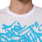 Dolce & Gabbana White Graphic Print Cotton Crew Neck T-shirt Mens T-Shirt