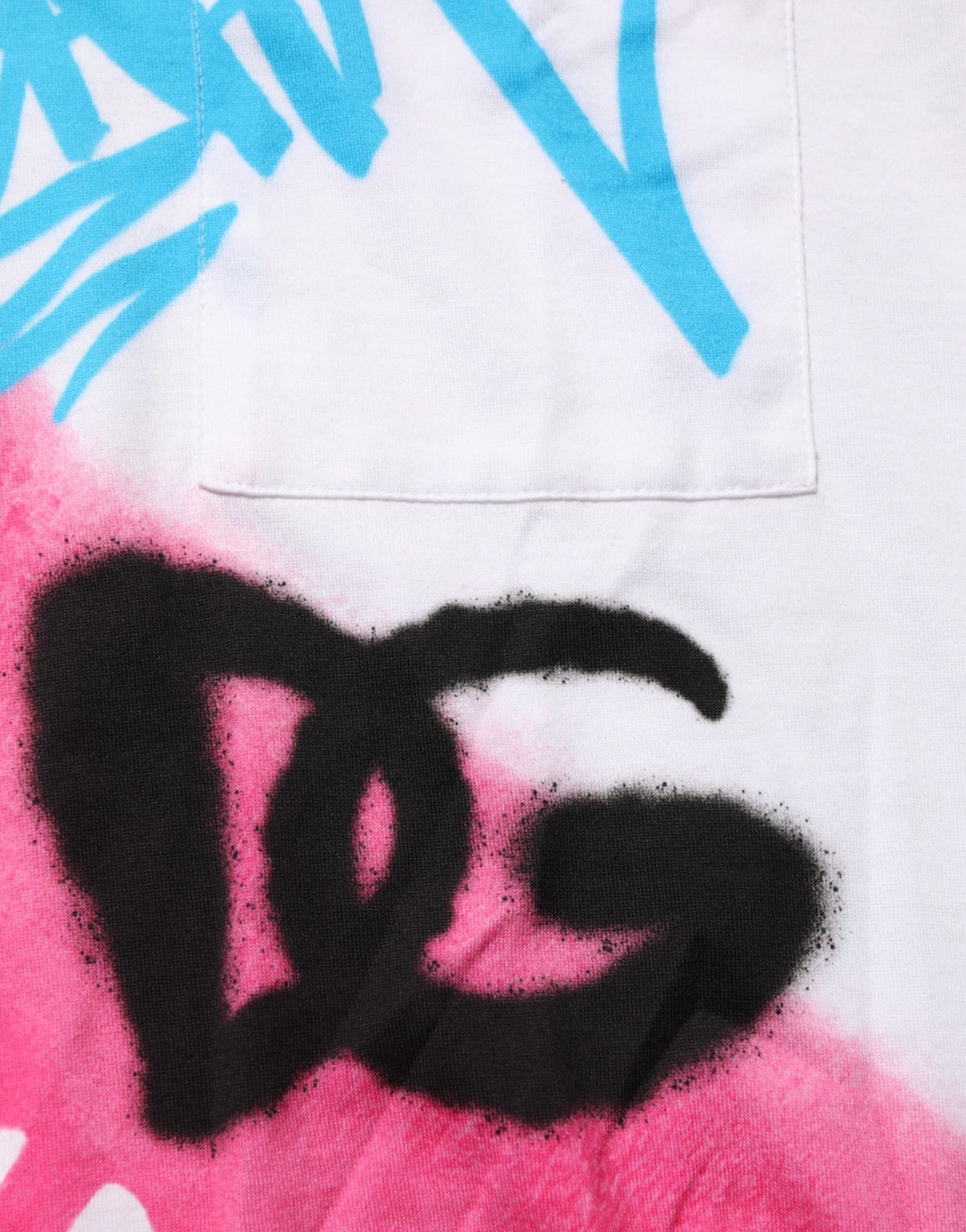 Dolce & Gabbana White Graphic Print Cotton Crew Neck T-shirt Mens T-Shirt