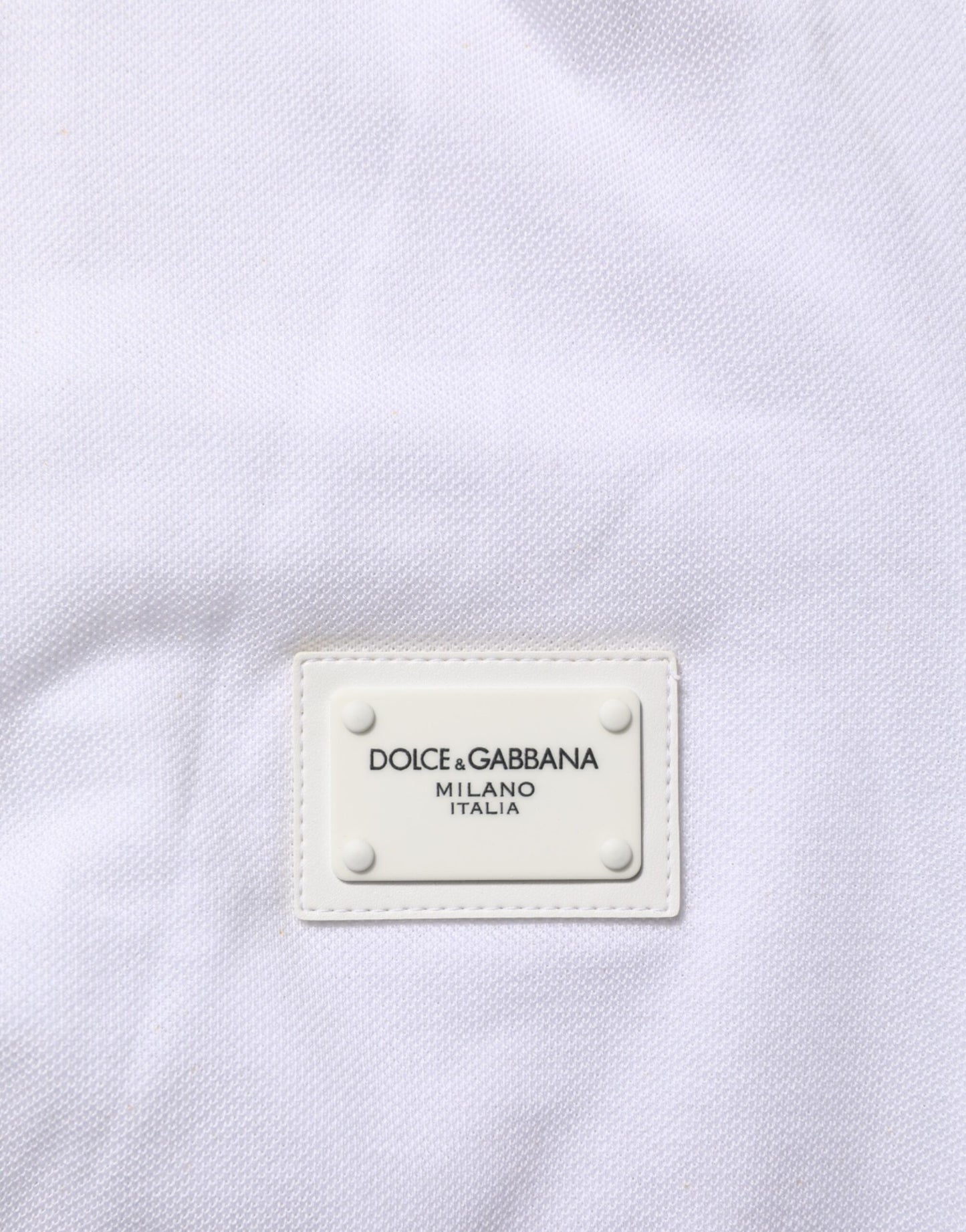 Dolce & Gabbana White Collared Short Sleeves Polo T-shirt Mens T-Shirt