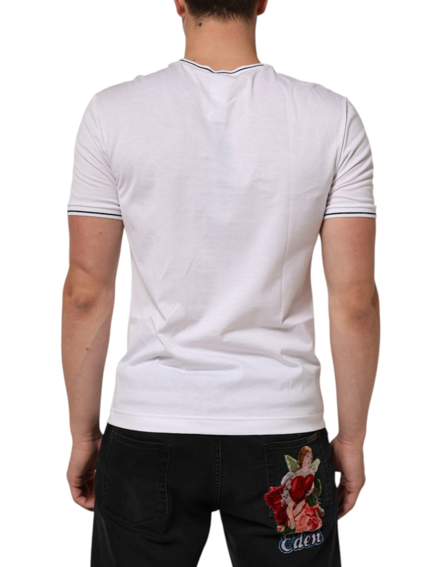 Dolce & Gabbana White Short Sleeves Round Neck Men Underwear T-shirt Mens T-Shirt