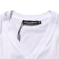 Dolce & Gabbana White Cotton Logo Patch V-neck Tee T-shirt Mens T-Shirt