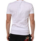 Dolce & Gabbana White Cotton Logo Patch Crew Neck  T-shirt Mens T-Shirt