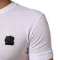 Dolce & Gabbana White Cotton Logo Patch Crew Neck  T-shirt Mens T-Shirt