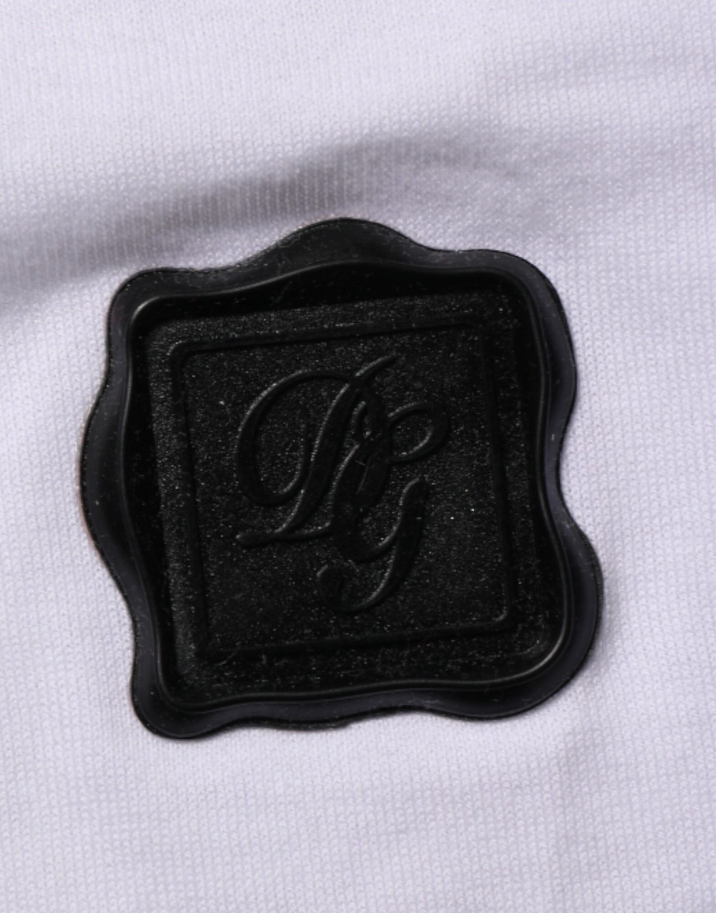 Dolce & Gabbana White Cotton Logo Patch Crew Neck  T-shirt Mens T-Shirt