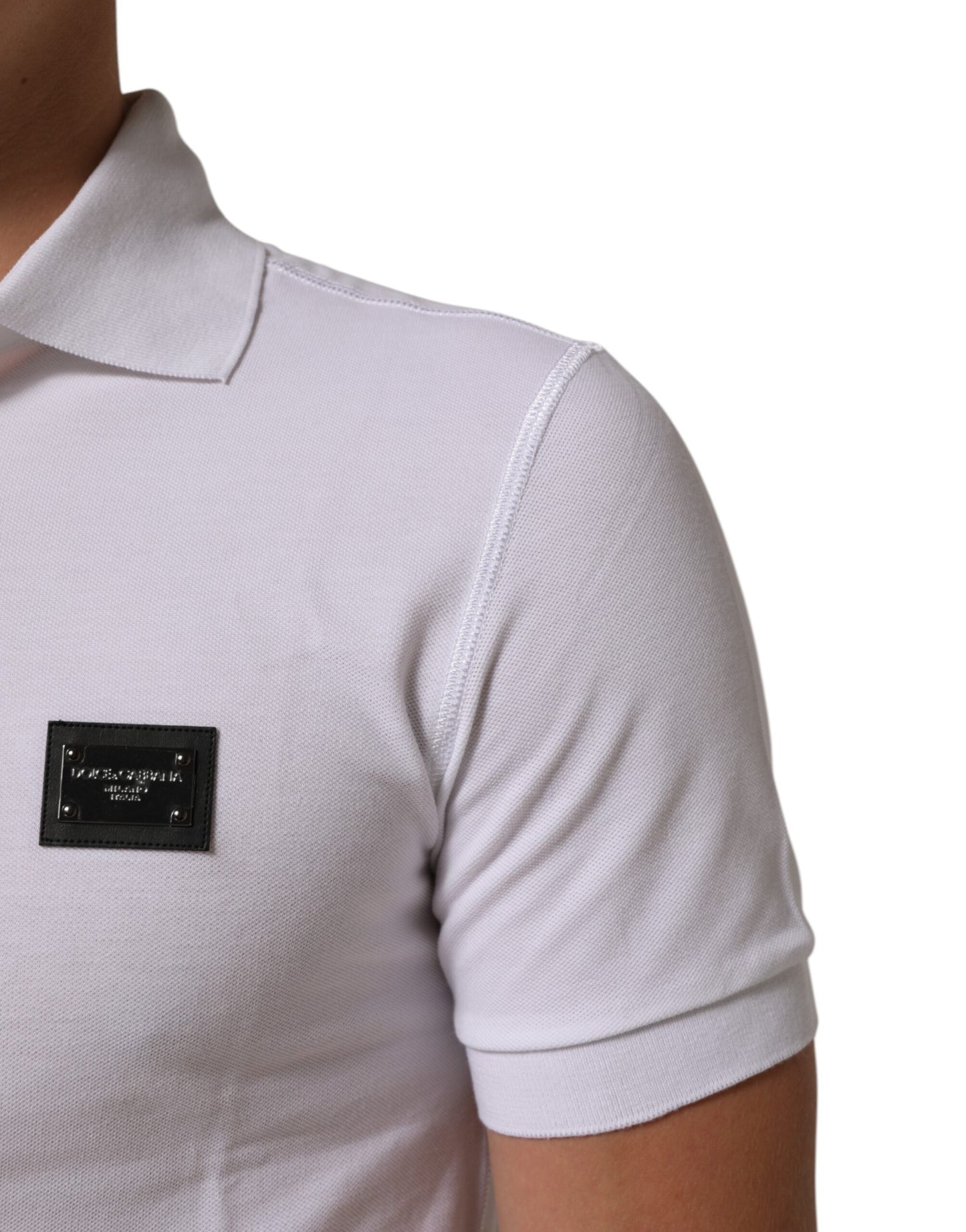 Dolce & Gabbana White Collared Short Sleeves Polo Men T-shirt Mens T-Shirt