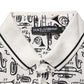 Dolce & Gabbana White Musical Print Collared Polo T-shirt Mens T-Shirt