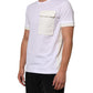 Dolce & Gabbana White Cotton Pocket Short Sleeves Men T-shirt Mens T-Shirt