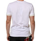 Dolce & Gabbana White Cotton Pocket Short Sleeves Men T-shirt Mens T-Shirt