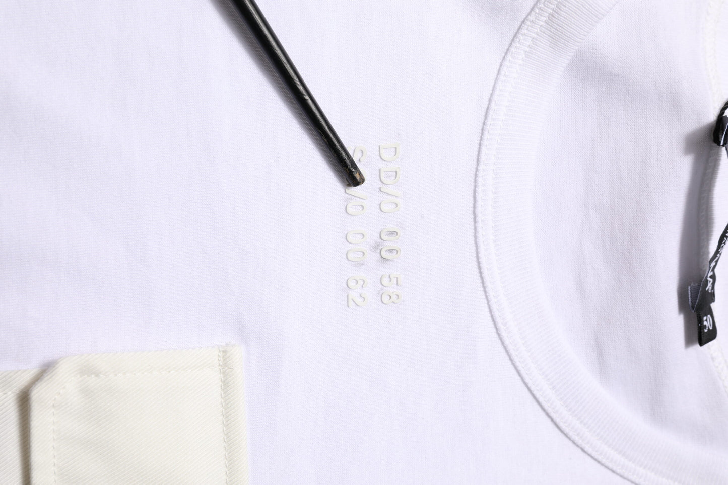 Dolce & Gabbana White Cotton Pocket Short Sleeves Men T-shirt Mens T-Shirt