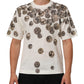 Dolce & Gabbana White Coin Print Cotton Crew Neck Men T-shirt Mens T-Shirt