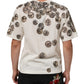 Dolce & Gabbana White Coin Print Cotton Crew Neck Men T-shirt Mens T-Shirt