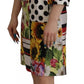 Dolce & Gabbana Multicolor Pachwork Charmeuse Floral Shift Dress