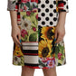 Dolce & Gabbana Multicolor Pachwork Charmeuse Floral Shift Dress