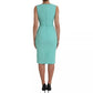 Dolce & Gabbana Green Viscose Sleeveless Sheath Midi Dress