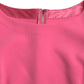 Dolce & Gabbana Pink Polyester Long Sleeves Sheath Midi Dress