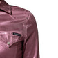 Dolce & Gabbana Pink Cotton Stretch Collared Cropped Jacket