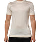 Dolce & Gabbana Off White Silk Crew Neck Short Sleeve T-shirt Mens T-Shirt