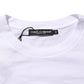 Dolce & Gabbana White Logo Print Cotton Crew Neck Men T-shirt Mens T-Shirt