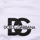 Dolce & Gabbana White Logo Print Cotton Crew Neck Men T-shirt Mens T-Shirt