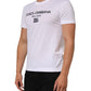 Dolce & Gabbana White Logo Print Cotton Men Crew Neck T-shirt Mens T-Shirt