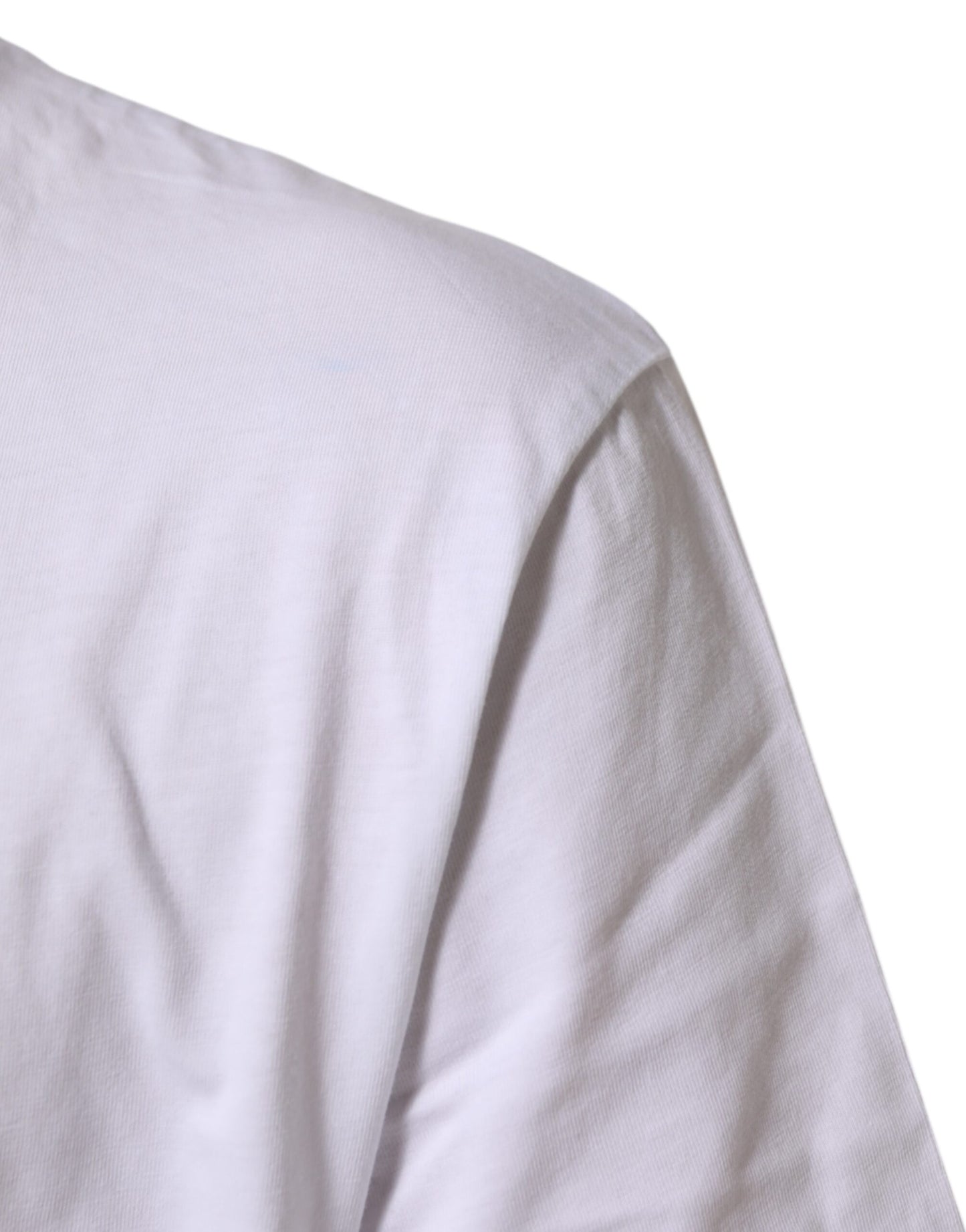 Dolce & Gabbana White Logo Print Cotton Crew Neck T-shirt Mens T-Shirt